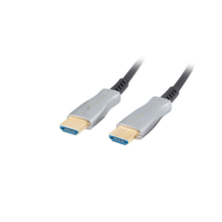 HDMI кабел Lanberg, 50m optical AOC черен - CA-HDMI-20FB-0500-BK - 1