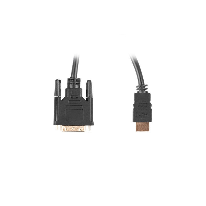 Кабел Lanberg HDMI към DVI-D, 3m, dual link, 4K позлатени конектори, черен - CA-HDDV-20CU-0030-BK - 2