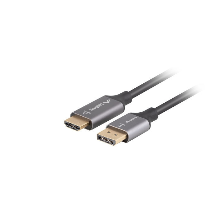 Кабел Lanberg DisplayPort към HDMI, 1.8m, черен - CA-DPHD-20CU-0018-BK - 1