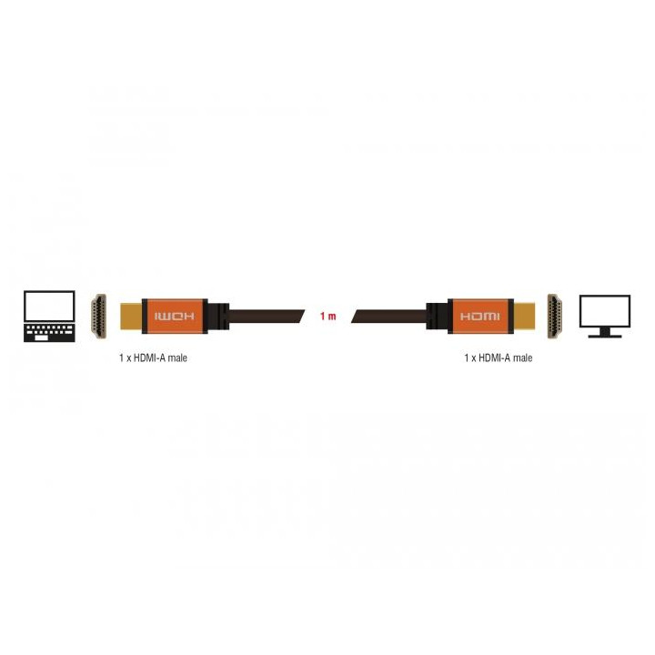 Кабел DeLock High Speed, HDMI мъжко - HDMI мъжко, 48 Gbit/s, 8K 60 Hz, 1 м - DELOCK-85727 - 4
