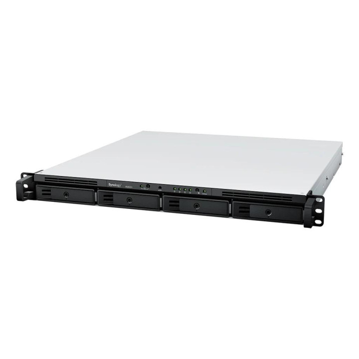 Мрежов сторидж Synology RS822+, 4 слота, AMD Ryzen V1500B 4-core, 4GB DDR4, До 108TB - 2