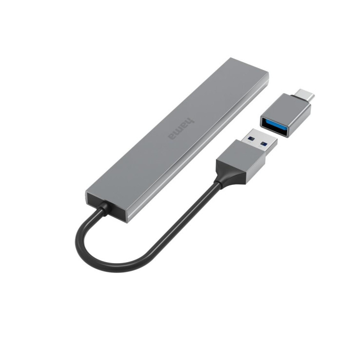 USB хъб HAMA, 4 портова USB 3.2 Gen 1 - HAMA-200141 - 2
