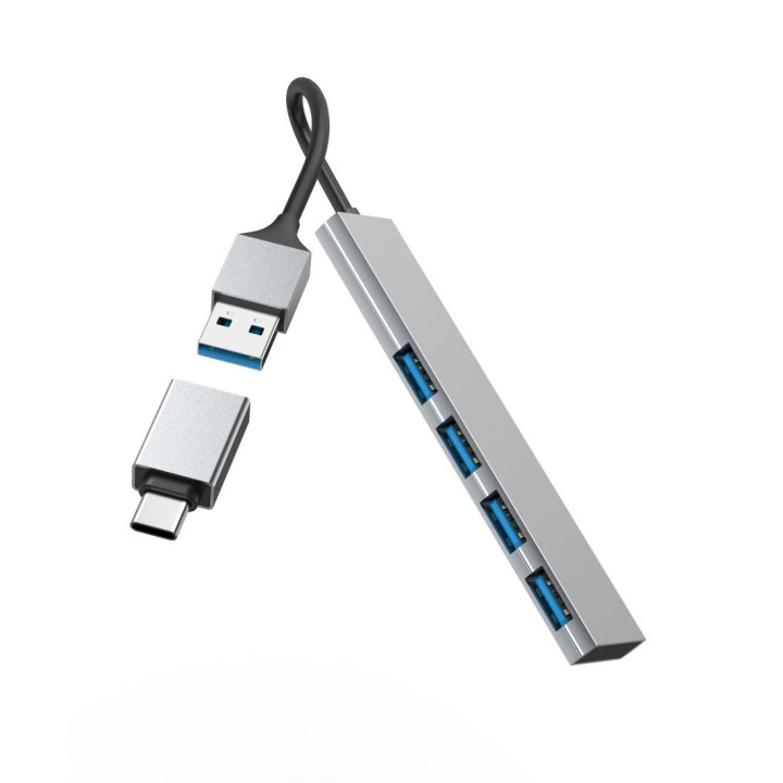 USB хъб HAMA, 4 портова USB 3.2 Gen 1 - HAMA-200141 - 3