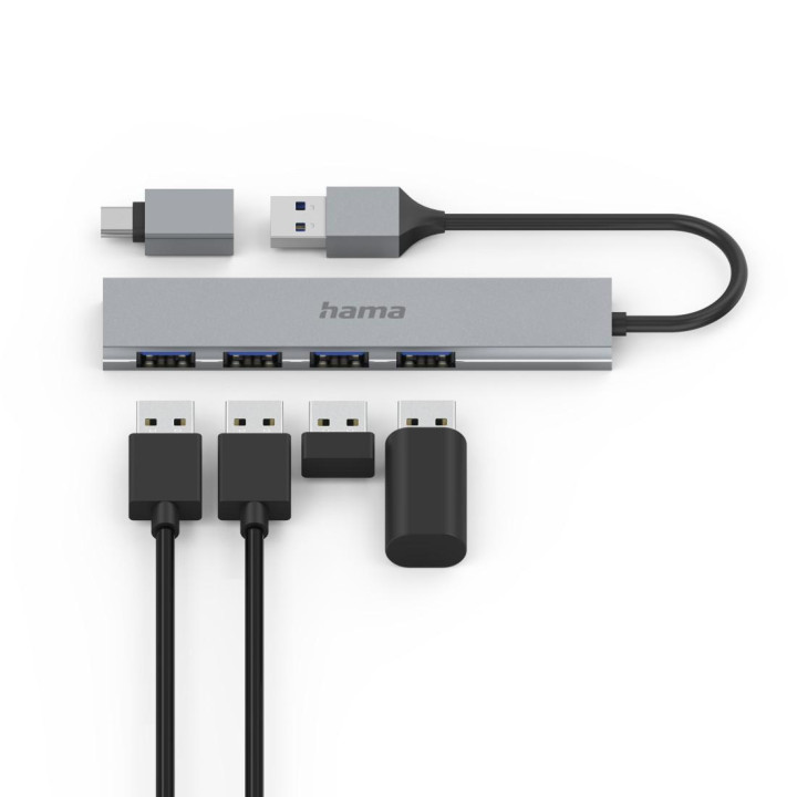 USB хъб HAMA, 4 портова USB 3.2 Gen 1 - HAMA-200141 - 9