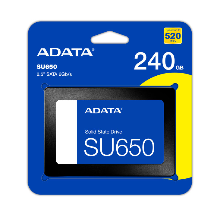 SSD диск ADATA SU650, 240GB SATA III 2.5" 3D NAND - ASU650SS-240GT-R - 2