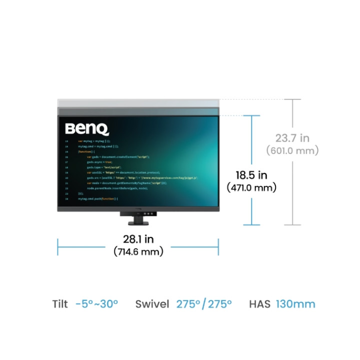 Монитор BenQ RD320UA, 32" 4K IPS, 400 cd/m² яркост - 9H.LMTLA.RBE - 10