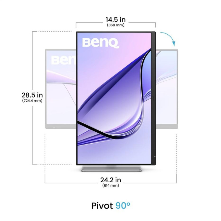 Монитор BenQ MA270S, 27" 5K IPS 5120x2880, 95% DCI-P3, HDR400, USB-C, HDMI 2.1 - 9H.LNYLA.TBE - 4