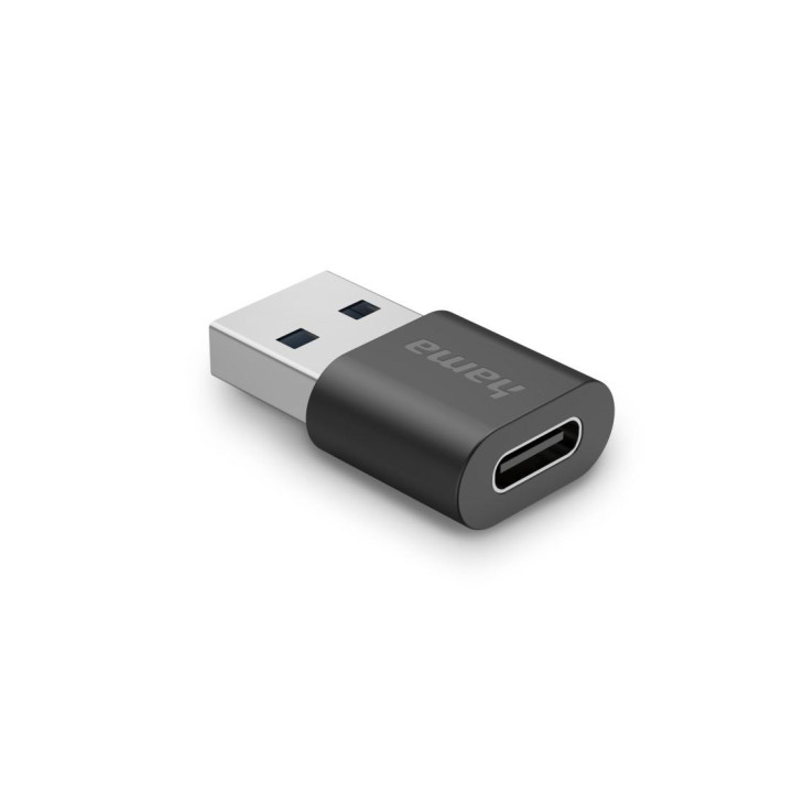 Адаптер HAMA USB-A към USB-C, USB 3.2 Gen 2 10 Gbit/s, Черен - HAMA-200357 - 1