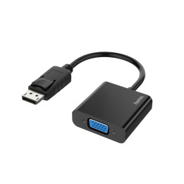 Адаптер HAMA, DisplayPort мъжко - VGA женско, 1080p, Черен - HAMA-200337 - 1