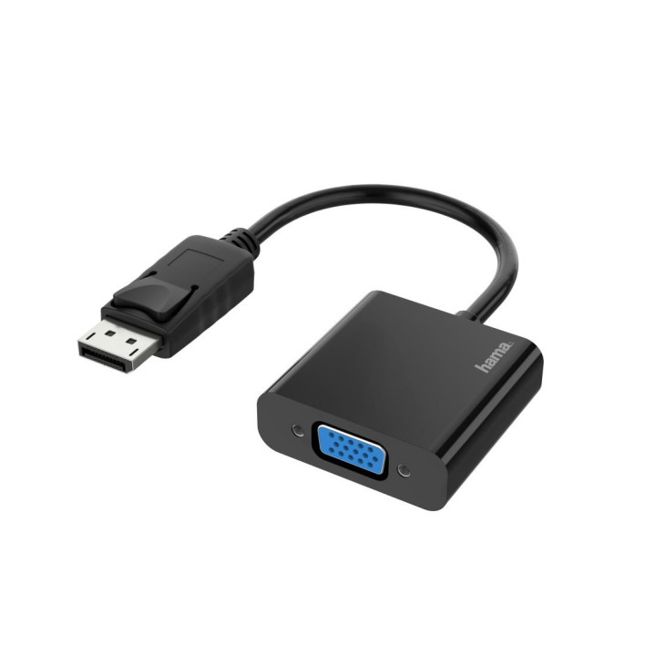 Адаптер HAMA, DisplayPort мъжко - VGA женско, 1080p, Черен - HAMA-200337 - 1