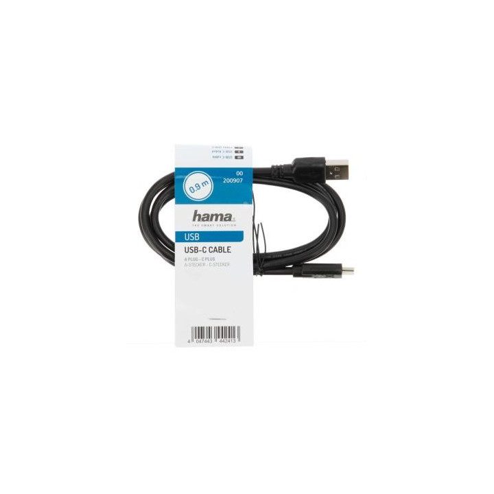 Кабел HAMA USB-C към USB-A, 0.9м, USB 2.0 480Mbit/s - HAMA-200907 - 3