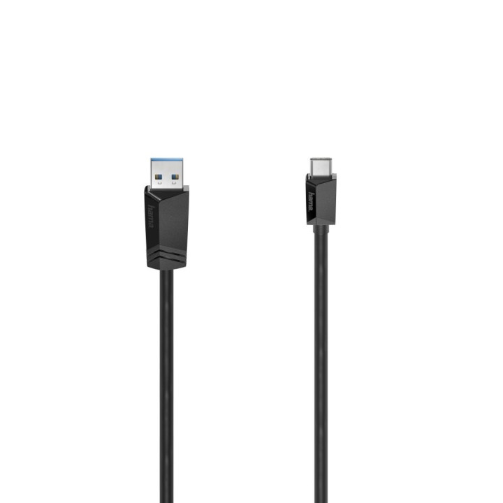 Кабел HAMA, USB-C към USB-A 3.2 Gen.1, 5Gbit/s, 3м, Черен - HAMA-200653 - 1