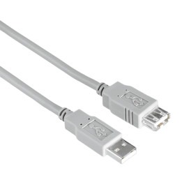 Удължителен кабел HAMA, USB-A женско - USB-A мъжко, 3 м, Екраниран - HAMA-200906 - 1