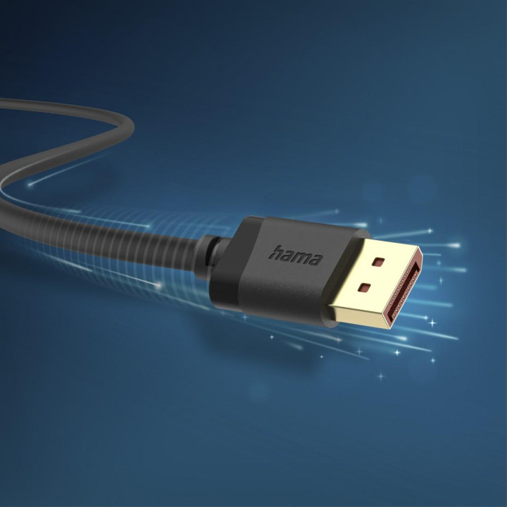 Кабел HAMA DisplayPort 2.1, 2м, 40 Gbit/s, 8K Ultra-HD - HAMA-202010 - 7