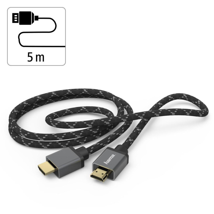 Кабел HAMA Ultra High Speed HDMI, 5 м, 48Gbit/s, 8K - HAMA-205067 - 1