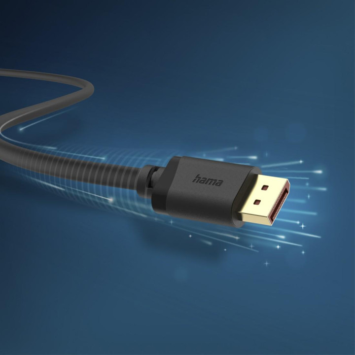 Кабел HAMA DisplayPort DP 2.1, 2м, 16K Ultra-HD 80Gbit/s - HAMA-202032 - 6