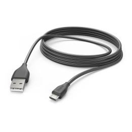 Кабел за зареждане HAMA, USB-A към Micro-USB, 3м, черен - HAMA-201588 - 1