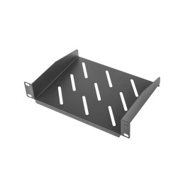 Тава за сървърен шкаф Lanberg 10" 1U, 254x180mm, Капацитет 20kg, Черен - AK-1012-B - 1