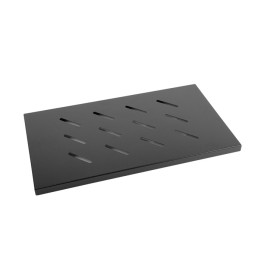 Тава за сървърен шкаф Lanberg 19" 1U, 465x300mm, товаросъстойност 120kg, черен - AK-1002-B - 1