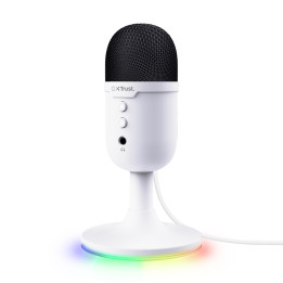 Микрофон TRUST GXT234W Yunix, USB, Кондензаторен, Кардиоидна насоченост, RGB подсветка - 25374 - 1
