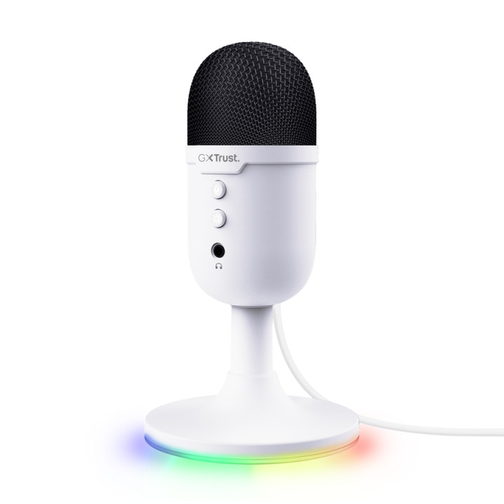 Микрофон TRUST GXT234W Yunix, USB, Кондензаторен, Кардиоидна насоченост, RGB подсветка - 25374 - 1