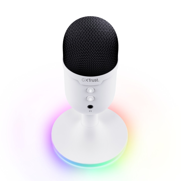 Микрофон TRUST GXT234W Yunix, USB, Кондензаторен, Кардиоидна насоченост, RGB подсветка - 25374 - 3