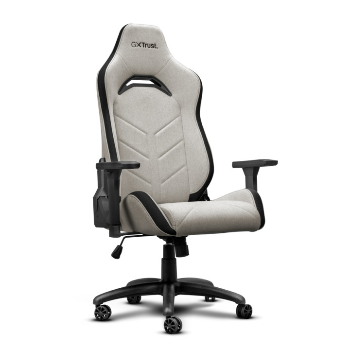 Ергономичен геймърски стол TRUST GXT723 Ruya Fabric Chair, Beige, 150kg, регулируеми подлакътници и газов амортисьор Class 4 - 2