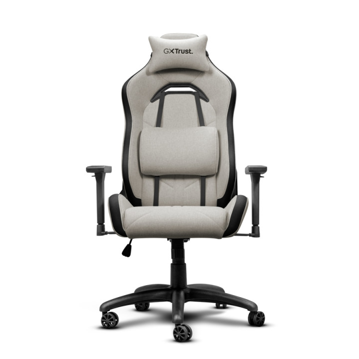 Ергономичен геймърски стол TRUST GXT723 Ruya Fabric Chair, Beige, 150kg, регулируеми подлакътници и газов амортисьор Class 4 - 2