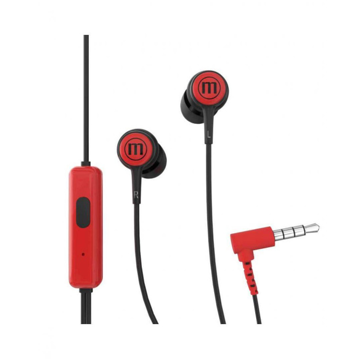 Слушалки тапи MAXELL IN-TIPS, червени, In-Ear, 20 Hz - 20 kHz, с микрофон - ML-AH-IN-TIPS-RED - 2