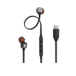 In-ear слушалки JBL T310C, USB-C, вградена микрофон - JBLT310CBLK - 1