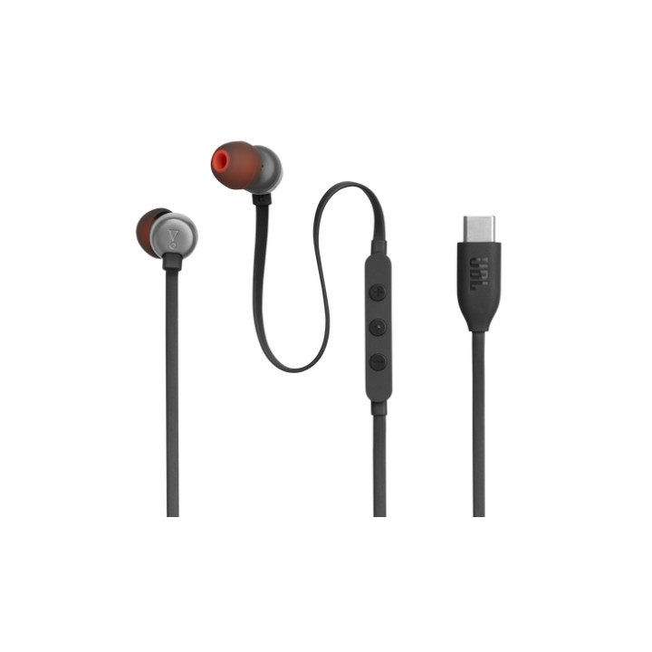 In-ear слушалки JBL T310C, USB-C, вградена микрофон - JBLT310CBLK - 6