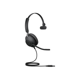 Слушалки Jabra Evolve2 40, USB-A, моно, 40mm, шумоизолиране, Microsoft Teams сертифицирани - 24089-899-999 - 1