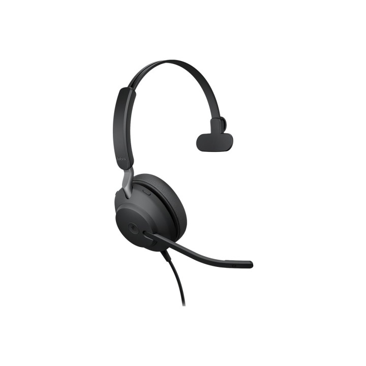 Слушалки Jabra Evolve2 40, USB-A, моно, 40mm, шумоизолиране, Microsoft Teams сертифицирани - 24089-899-999 - 3