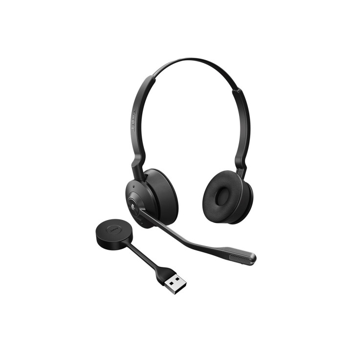 Безжична DECT слушалка Jabra Engage 55, Stereo On-ear, Boom микрофон, 13 часа работа, Microsoft Teams сертифицирана - 9559-450-1