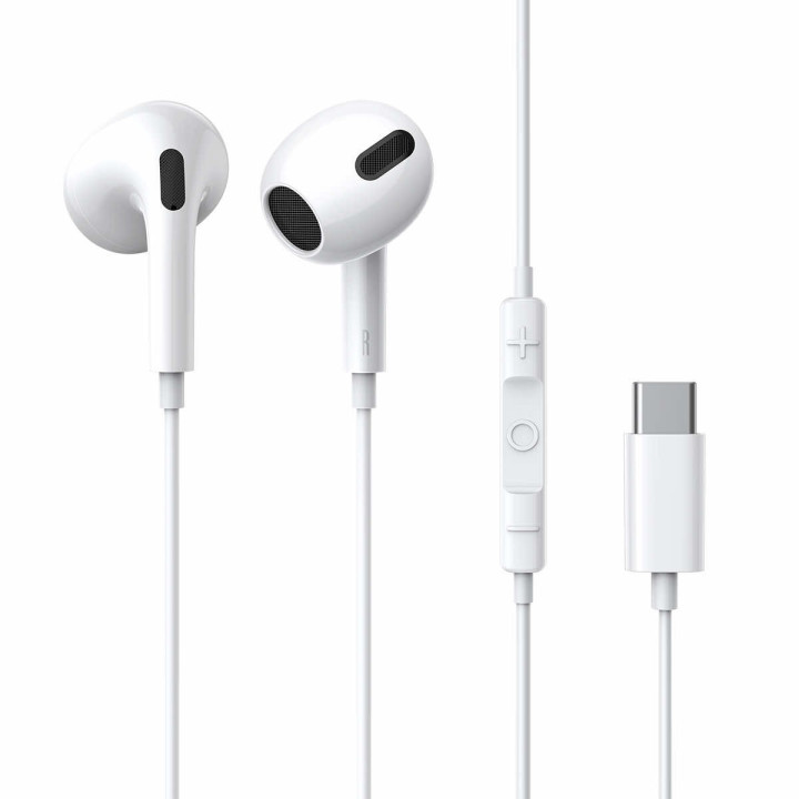 Слушалки Baseus Encok C17, USB Type-C, с микрофон, бели - NGCR010002 - 1