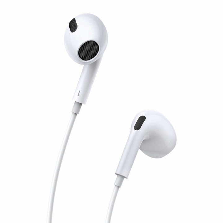 Слушалки Baseus Encok C17, USB Type-C, с микрофон, бели - NGCR010002 - 2