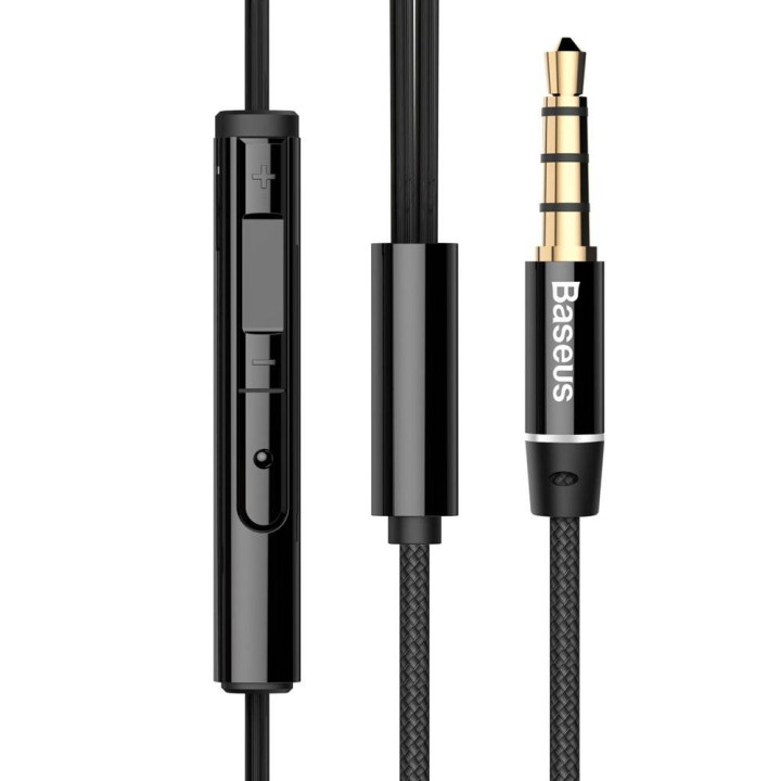 Слушалки Baseus Encok H06, jack 3.5mm, с микрофон, черни - NGH06-01 - 3