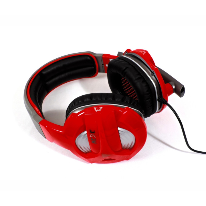 Жични геймърски слушалки Gamdias HEBE GHS2300, 3.5mm jack, Red/Black - 2