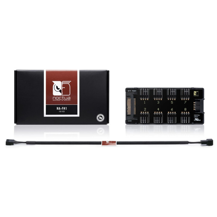 Разклонител за вентилатори Noctua Fan Hub - 8 port PWM with SATA Power 5V/12V - NA-FH1