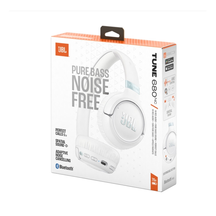Безжични слушалки JBL TUNE 680NC, Wireless, Noise Cancellation, USB-C, Микрофон, 32Ω, 10Hz-20kHz - JBLT680NCBLK - 11