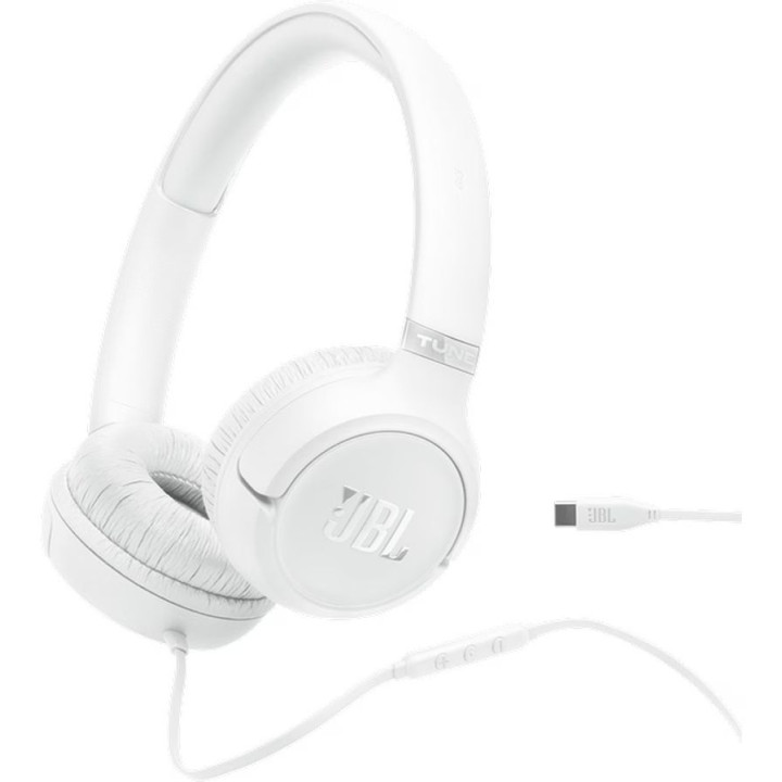 Слушалки JBL TUNE 530C, USB-C, вградена микрофон, 20Hz-40kHz, бял - JBLT530CWHT - 1