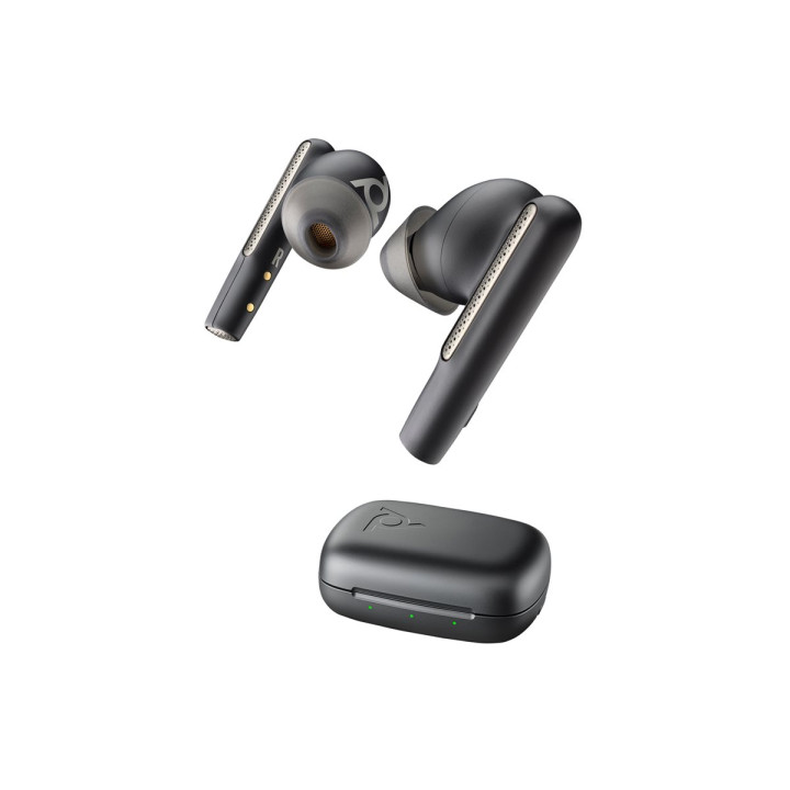 Безжични слушалки HP Poly Voyager Free 60 UC, Carbon Black, Bluetooth 5.3, ANC, 24ч разговори - 7Y8L8AA - 1