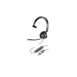 Слушалки HP Blackwire 3310, Monaural Boom, USB-C, Noise Cancelling, UC Certified - 8X215AA - 1
