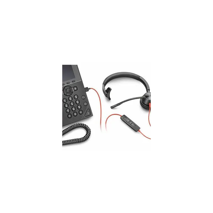 Слушалки HP Blackwire 3310, Monaural Boom, USB-C, Noise Cancelling, UC Certified - 8X215AA - 3