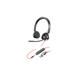 Слушалки HP Poly Blackwire 3325, Стерео, USB-C/3.5mm, Microsoft Teams Certified - 8X222AA - 1