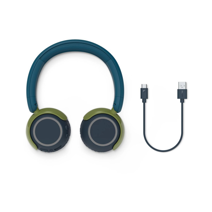 Безжични детски слушалки Philips Kids, Bluetooth 5.4, Crystal Teal, 45h автономия - TAK4200CT/00 - 1
