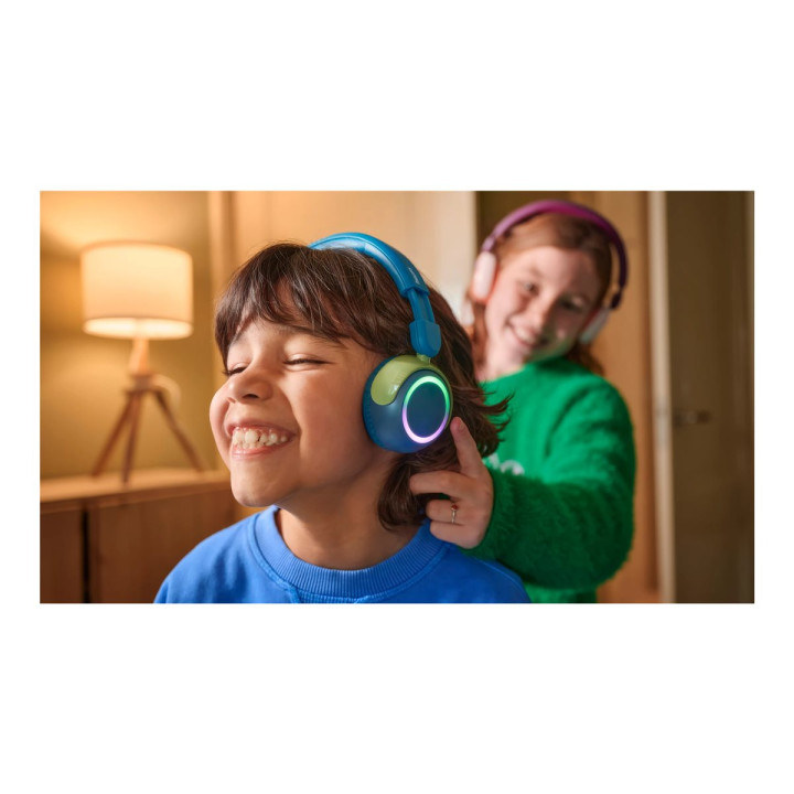 Безжични детски слушалки Philips Kids, Bluetooth 5.4, Crystal Teal, 45h автономия - TAK4200CT/00 - 5