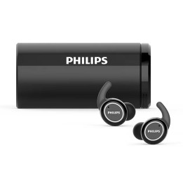 Безжични слушалки Philips Action Fit, IPX5 водоустойчиви, Bluetooth 5.0, 6 часа работа - TAST702BK - 1
