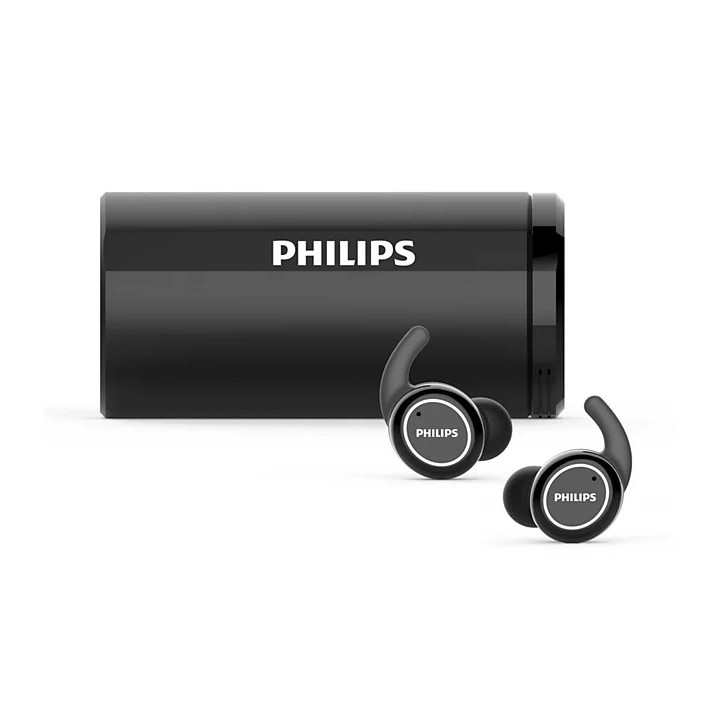 Безжични слушалки Philips Action Fit, IPX5 водоустойчиви, Bluetooth 5.0, 6 часа работа - TAST702BK - 1