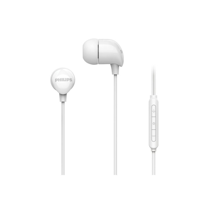 Слушалки Philips TAE2146WT, 8.6mm динамични драйвери, 10mm мембрана, 20-20000Hz, Jack 3.5mm, бели - TAE2146WT/00 - 1
